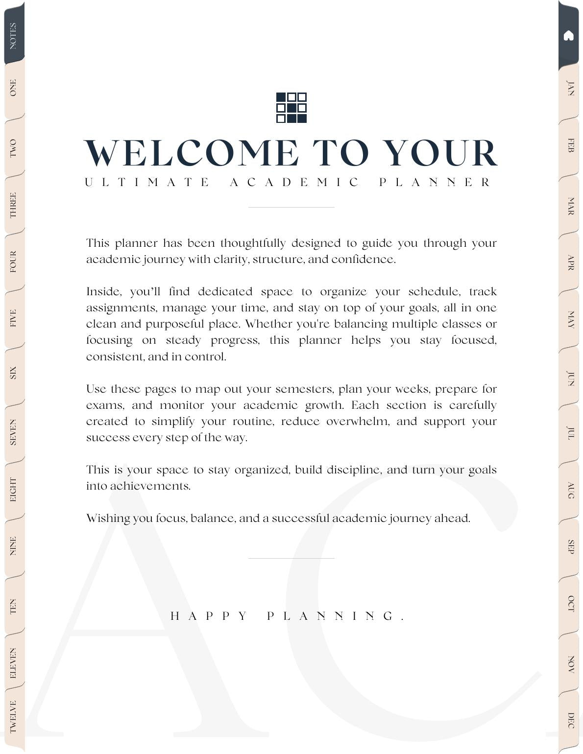 The Atlas Academic Planner